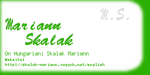 mariann skalak business card